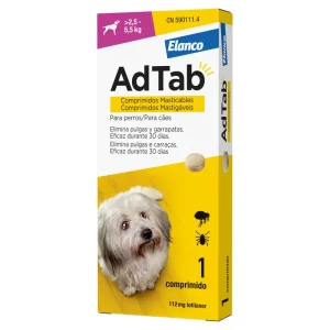 ADTAB PASTILLA ANTIPARASITARIA PARA PERROS DE 2,5-5,5 KG
