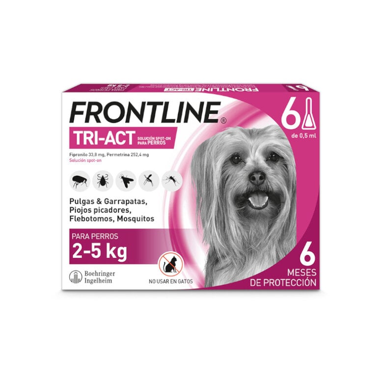 PIPETAS FRONTLINE TRI-ACT 2-5KG 6UDS